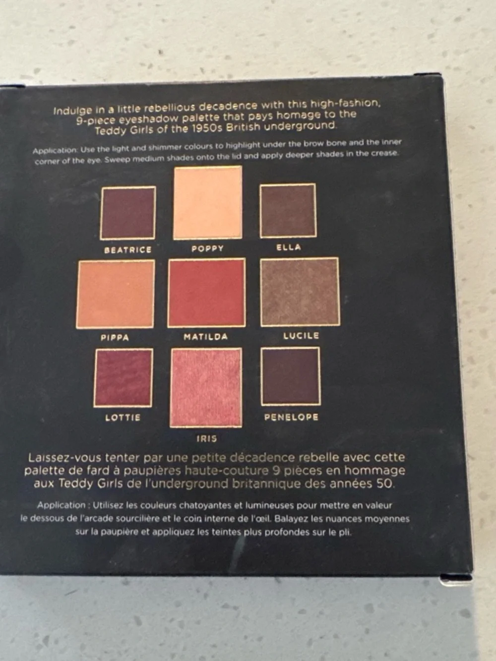 butter LONDON Teddy Girl Eyeshadow Palette - Black, Gold & Red Tones